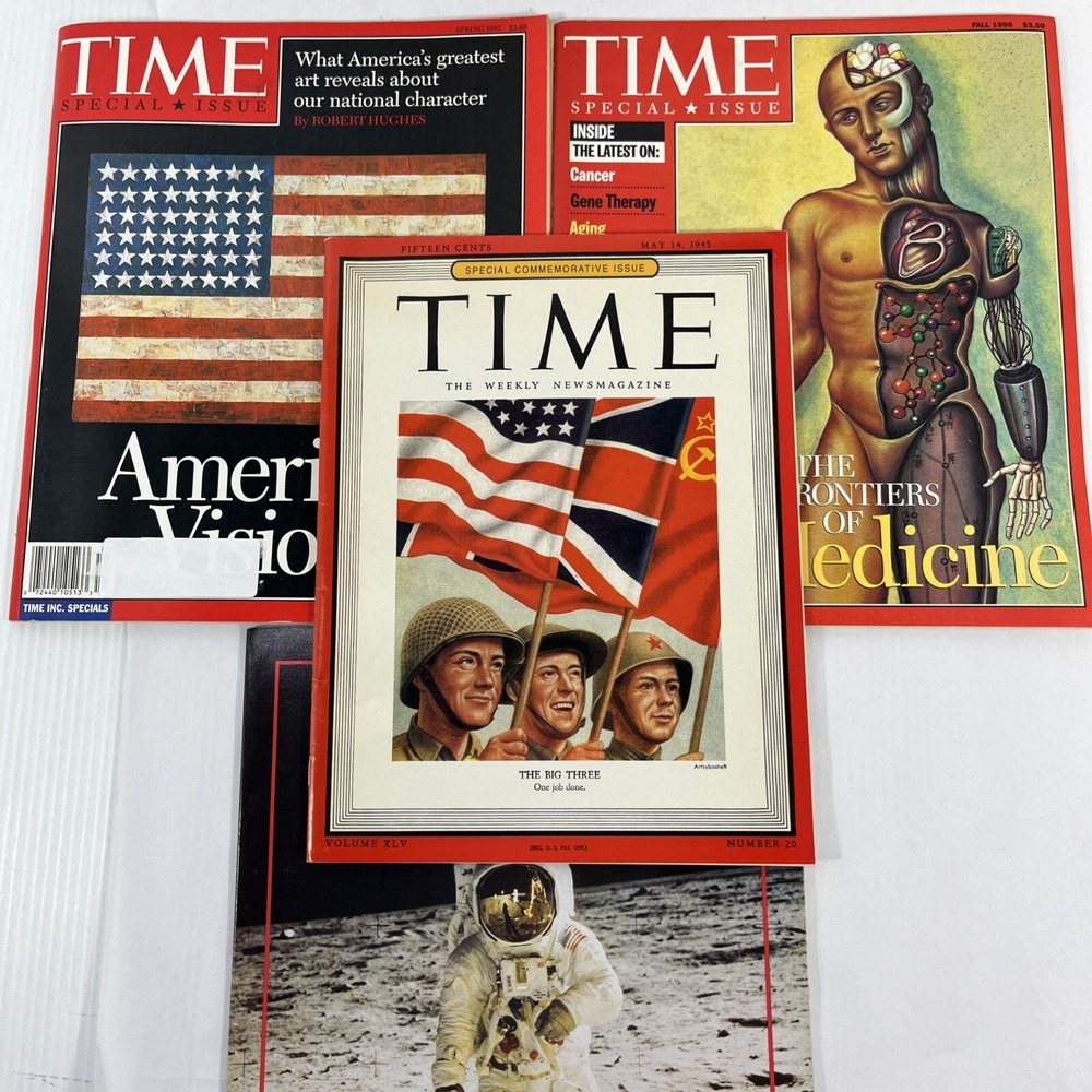 Time Magazine Special Issue Lot 4 1945 WWII 1994 1996 1997 History Art Health